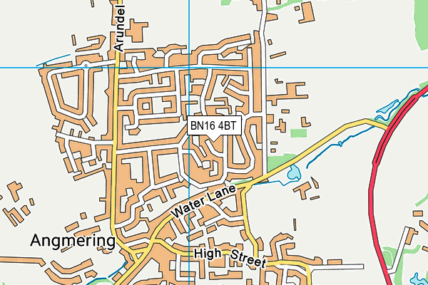 BN16 4BT map - OS VectorMap District (Ordnance Survey)
