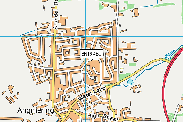 BN16 4BU map - OS VectorMap District (Ordnance Survey)