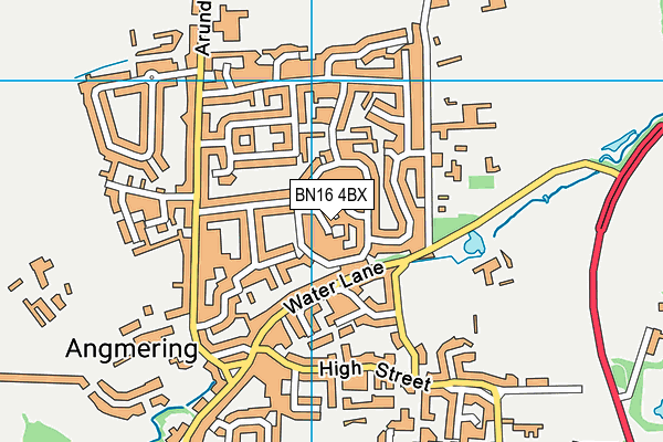 BN16 4BX map - OS VectorMap District (Ordnance Survey)