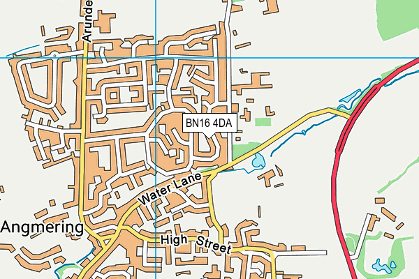 BN16 4DA map - OS VectorMap District (Ordnance Survey)