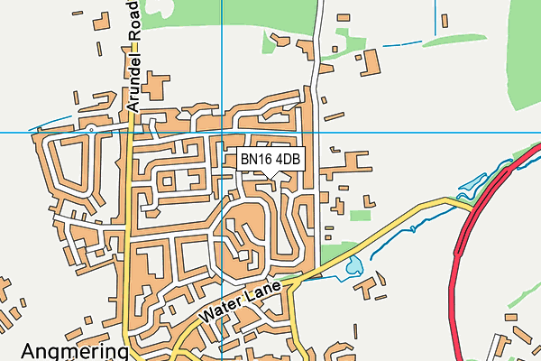 BN16 4DB map - OS VectorMap District (Ordnance Survey)