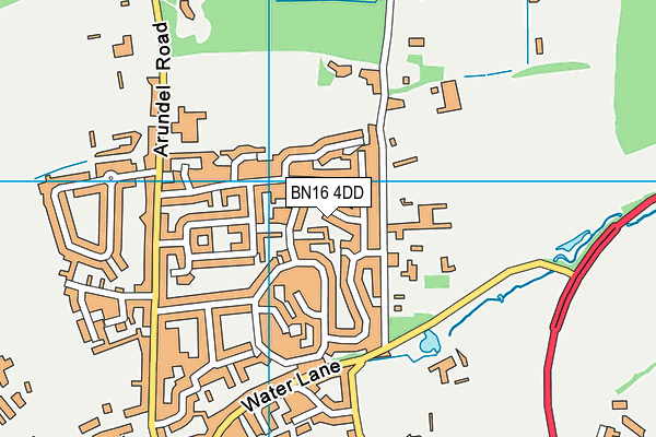 BN16 4DD map - OS VectorMap District (Ordnance Survey)