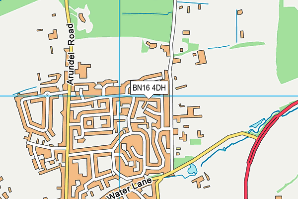 BN16 4DH map - OS VectorMap District (Ordnance Survey)