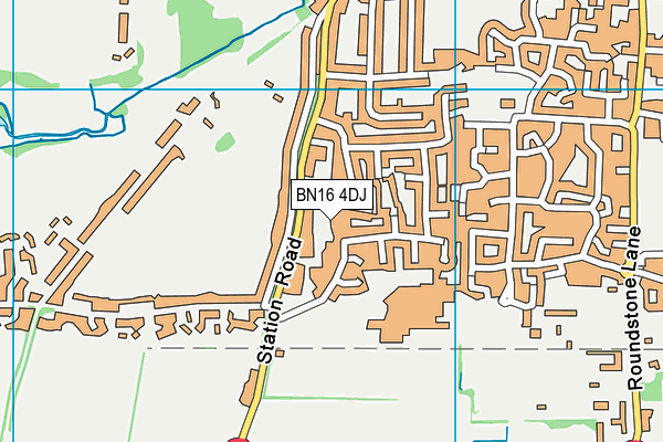 BN16 4DJ map - OS VectorMap District (Ordnance Survey)