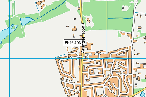 BN16 4DN map - OS VectorMap District (Ordnance Survey)