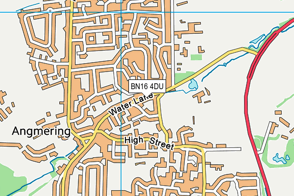 BN16 4DU map - OS VectorMap District (Ordnance Survey)