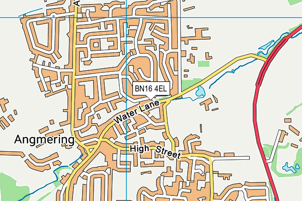 BN16 4EL map - OS VectorMap District (Ordnance Survey)