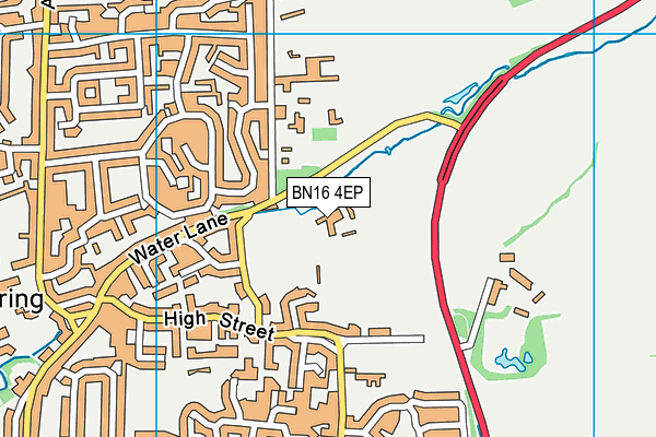 BN16 4EP map - OS VectorMap District (Ordnance Survey)