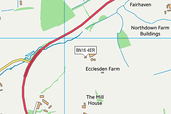 BN16 4ER map - OS VectorMap District (Ordnance Survey)