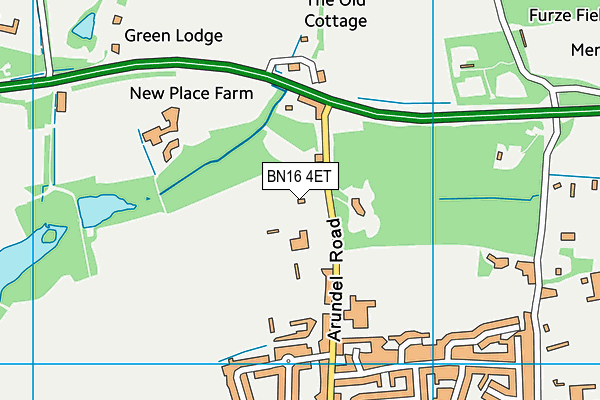 BN16 4ET map - OS VectorMap District (Ordnance Survey)