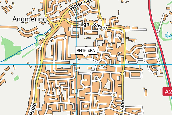 BN16 4FA map - OS VectorMap District (Ordnance Survey)