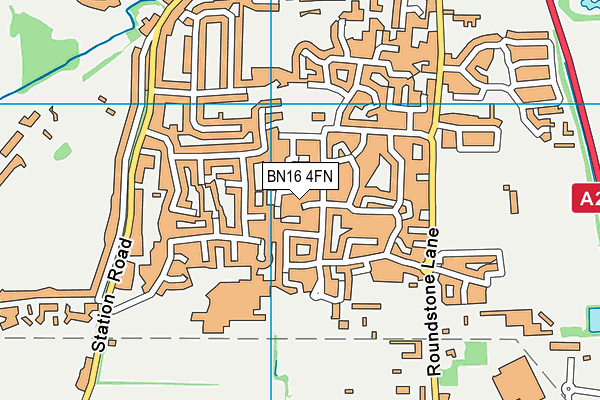 BN16 4FN map - OS VectorMap District (Ordnance Survey)
