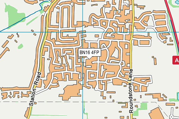 BN16 4FP map - OS VectorMap District (Ordnance Survey)