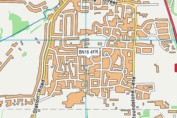BN16 4FR map - OS VectorMap District (Ordnance Survey)