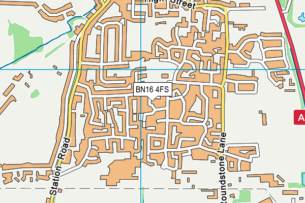 BN16 4FS map - OS VectorMap District (Ordnance Survey)