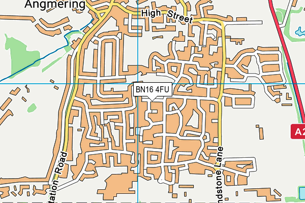 BN16 4FU map - OS VectorMap District (Ordnance Survey)