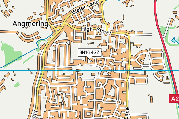 BN16 4GZ map - OS VectorMap District (Ordnance Survey)
