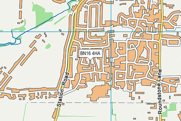 BN16 4HA map - OS VectorMap District (Ordnance Survey)