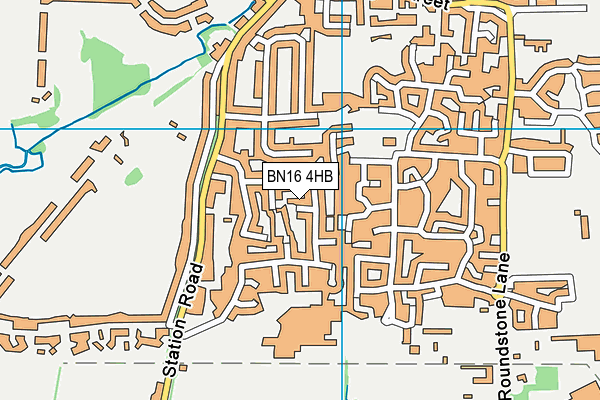 BN16 4HB map - OS VectorMap District (Ordnance Survey)