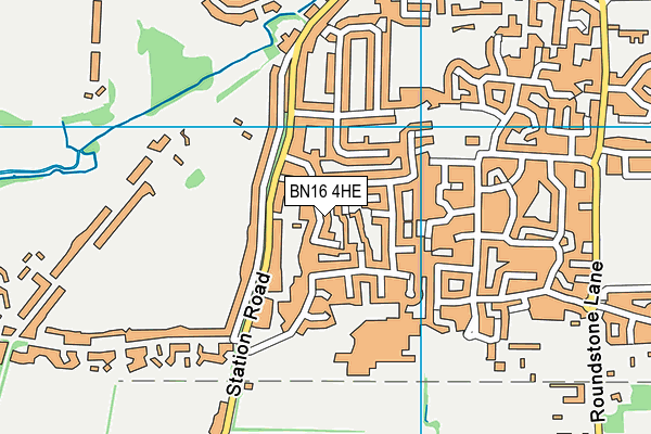 BN16 4HE map - OS VectorMap District (Ordnance Survey)