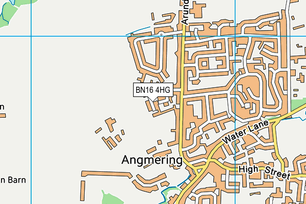 BN16 4HG map - OS VectorMap District (Ordnance Survey)