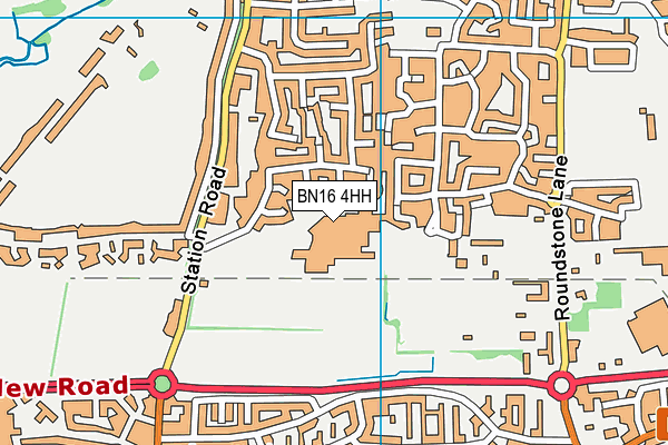 The Angmering School map (BN16 4HH) - OS VectorMap District (Ordnance Survey)