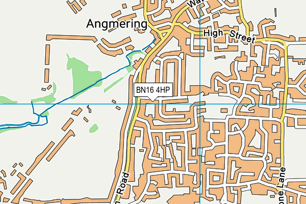 BN16 4HP map - OS VectorMap District (Ordnance Survey)