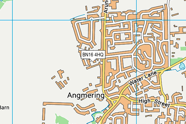 BN16 4HQ map - OS VectorMap District (Ordnance Survey)