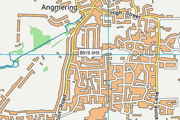 BN16 4HX map - OS VectorMap District (Ordnance Survey)