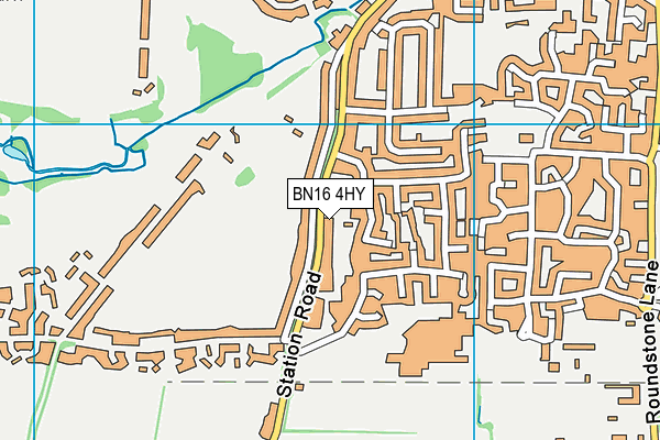 BN16 4HY map - OS VectorMap District (Ordnance Survey)