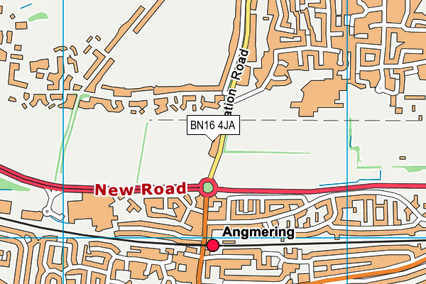 BN16 4JA map - OS VectorMap District (Ordnance Survey)