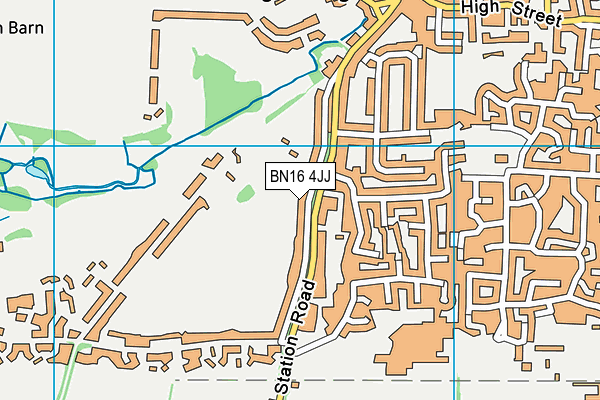 BN16 4JJ map - OS VectorMap District (Ordnance Survey)