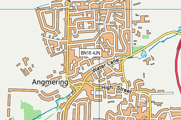 BN16 4JN map - OS VectorMap District (Ordnance Survey)