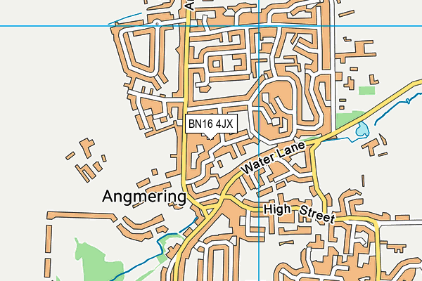 BN16 4JX map - OS VectorMap District (Ordnance Survey)