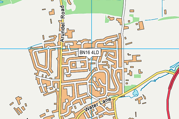 BN16 4LD map - OS VectorMap District (Ordnance Survey)