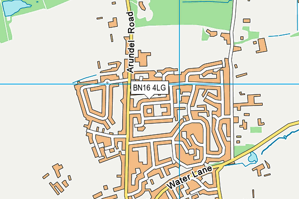 BN16 4LG map - OS VectorMap District (Ordnance Survey)