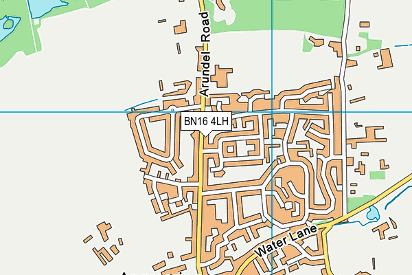 BN16 4LH map - OS VectorMap District (Ordnance Survey)