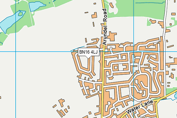 BN16 4LJ map - OS VectorMap District (Ordnance Survey)