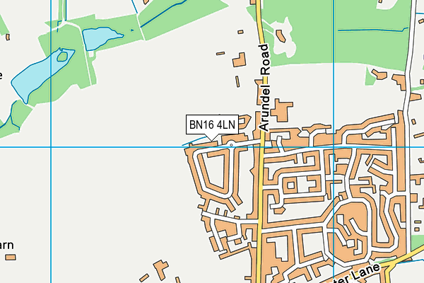 BN16 4LN map - OS VectorMap District (Ordnance Survey)