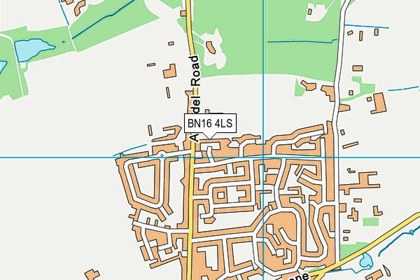 BN16 4LS map - OS VectorMap District (Ordnance Survey)