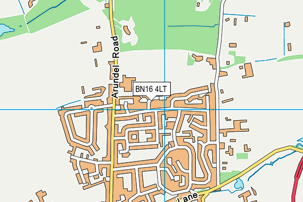 BN16 4LT map - OS VectorMap District (Ordnance Survey)