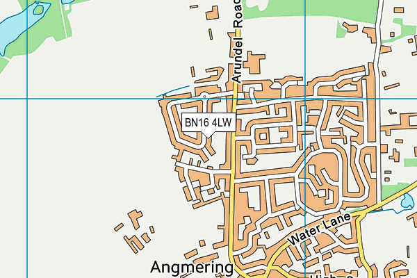 BN16 4LW map - OS VectorMap District (Ordnance Survey)