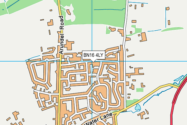 BN16 4LY map - OS VectorMap District (Ordnance Survey)