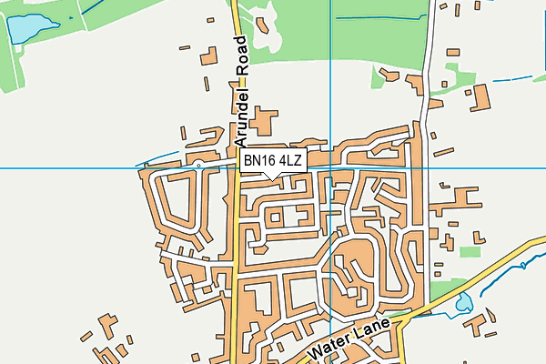 BN16 4LZ map - OS VectorMap District (Ordnance Survey)