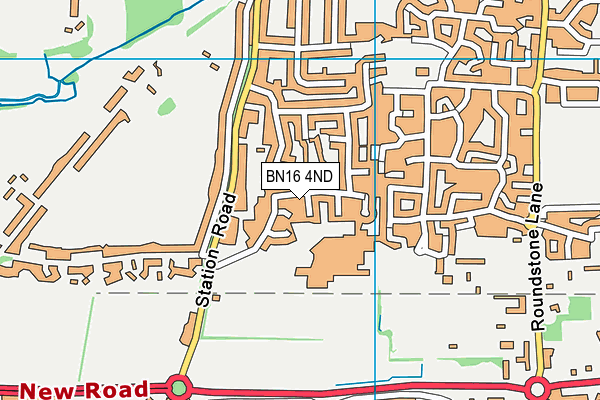 BN16 4ND map - OS VectorMap District (Ordnance Survey)