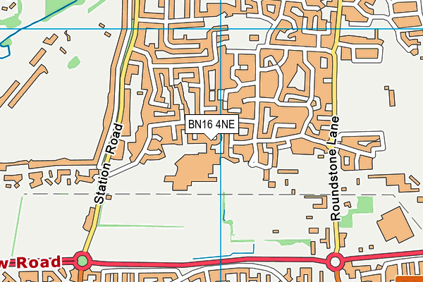 BN16 4NE map - OS VectorMap District (Ordnance Survey)