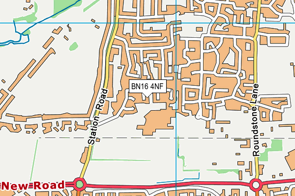 BN16 4NF map - OS VectorMap District (Ordnance Survey)