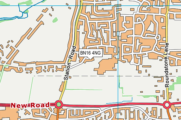 BN16 4NG map - OS VectorMap District (Ordnance Survey)