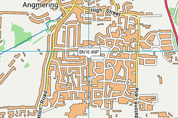 BN16 4NP map - OS VectorMap District (Ordnance Survey)