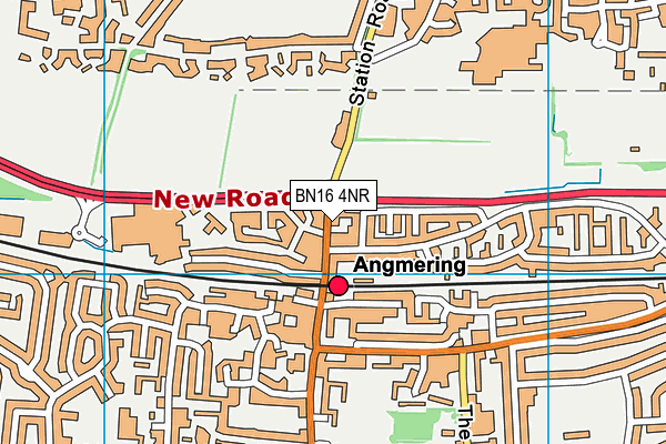 BN16 4NR map - OS VectorMap District (Ordnance Survey)
